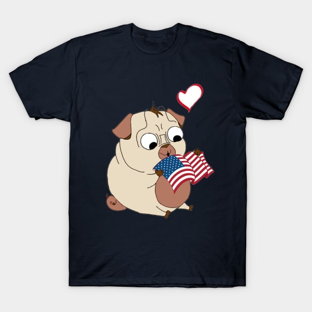 Love America T-Shirt by CathyGraphics